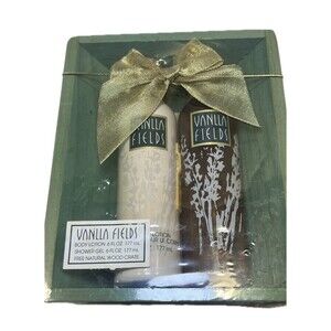 COTY 2pc VANILLA FIELDS Bath Shower Gel & Body Gift Set Lotion 6oz